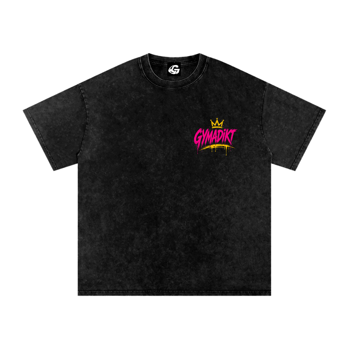 Gymadikt YOU VS YOU Oversized Tee – Washed Black