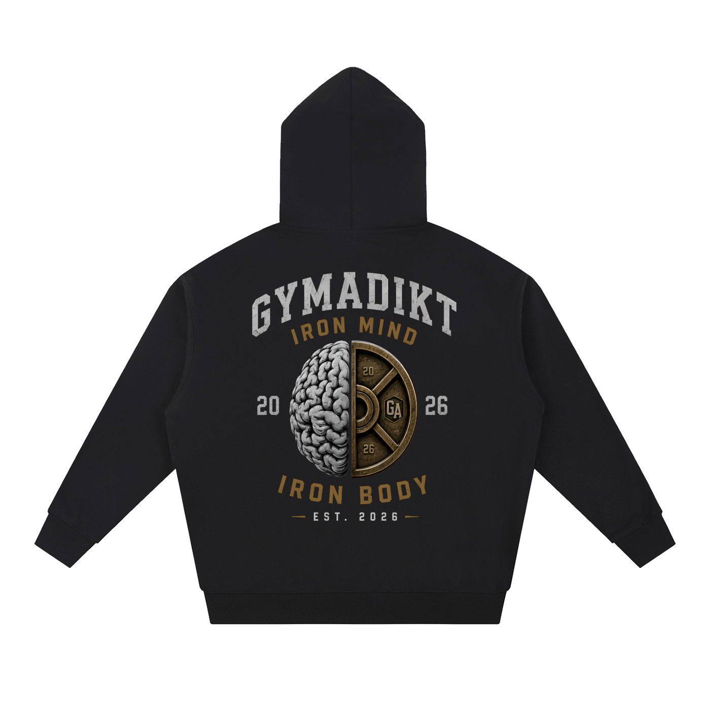 GYMADIKT Iron Mind Iron Body Oversized Hoodie