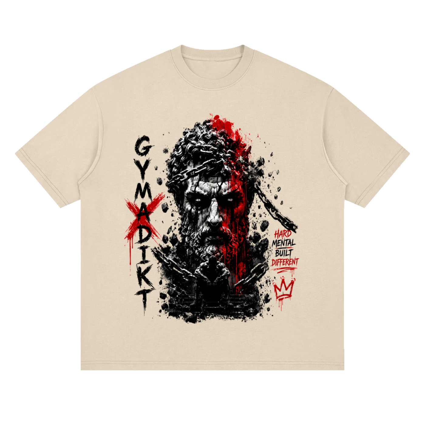 GYMADIKT Chains of Discipline Oversized Gym T-Shirt