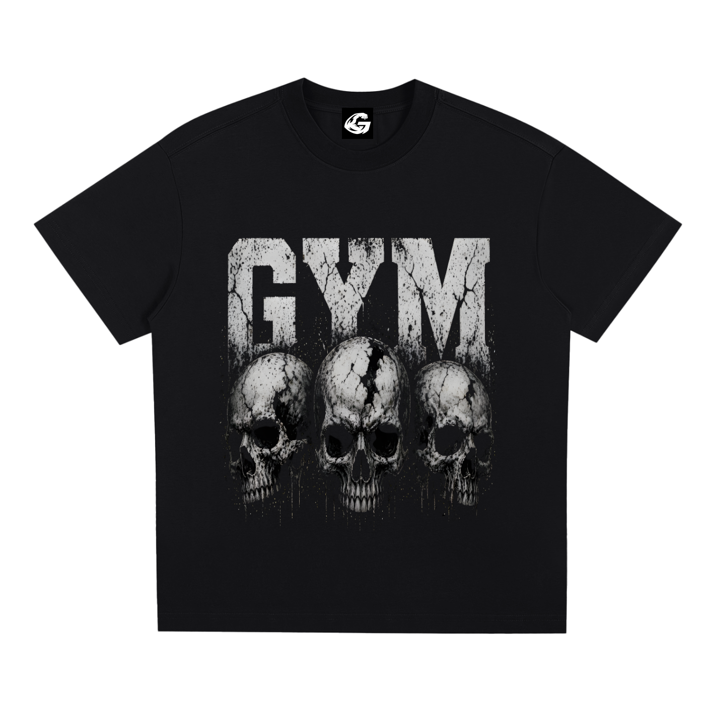 Gymadikt “Skull Gym” Oversized Graphic Tee