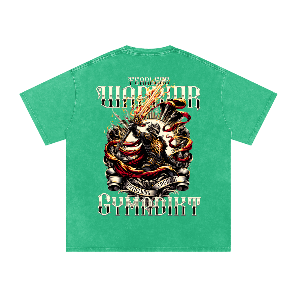 Fearless Warrior Gymshirt – Unyielding Courage Vintage Washed Tee