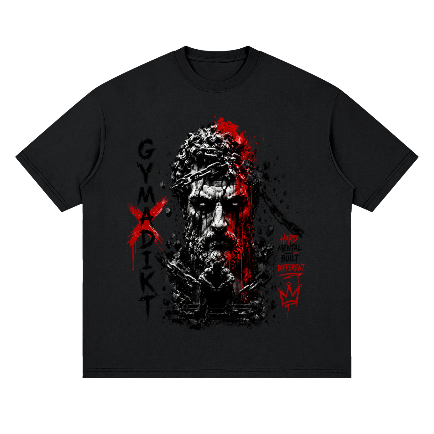 GYMADIKT Chains of Discipline Oversized Gym T-Shirt