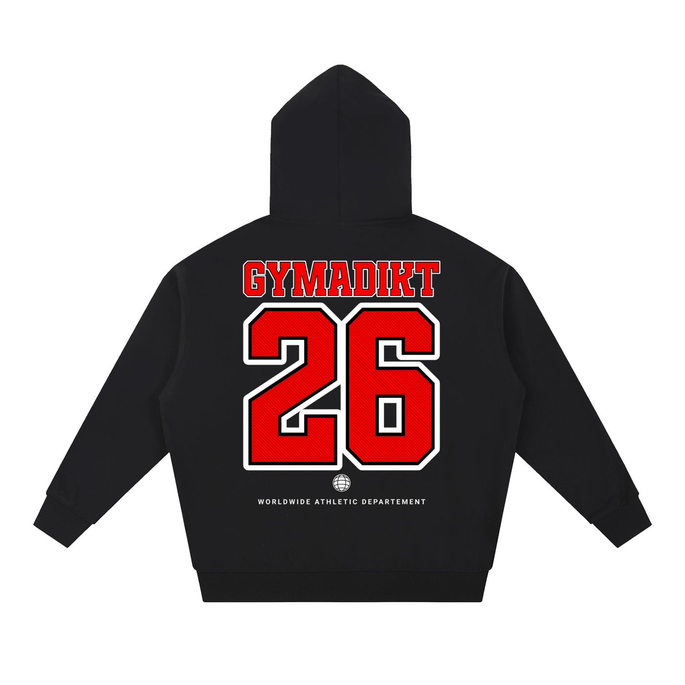 GYMADIKT 26 Worldwide Athletic Department Oversized Hoodie