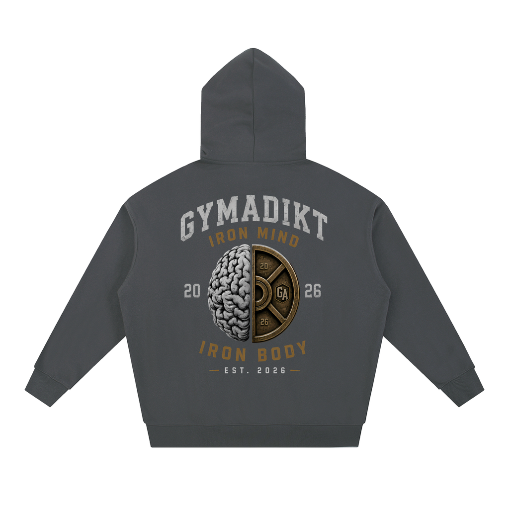 GYMADIKT Iron Mind Iron Body Oversized Hoodie