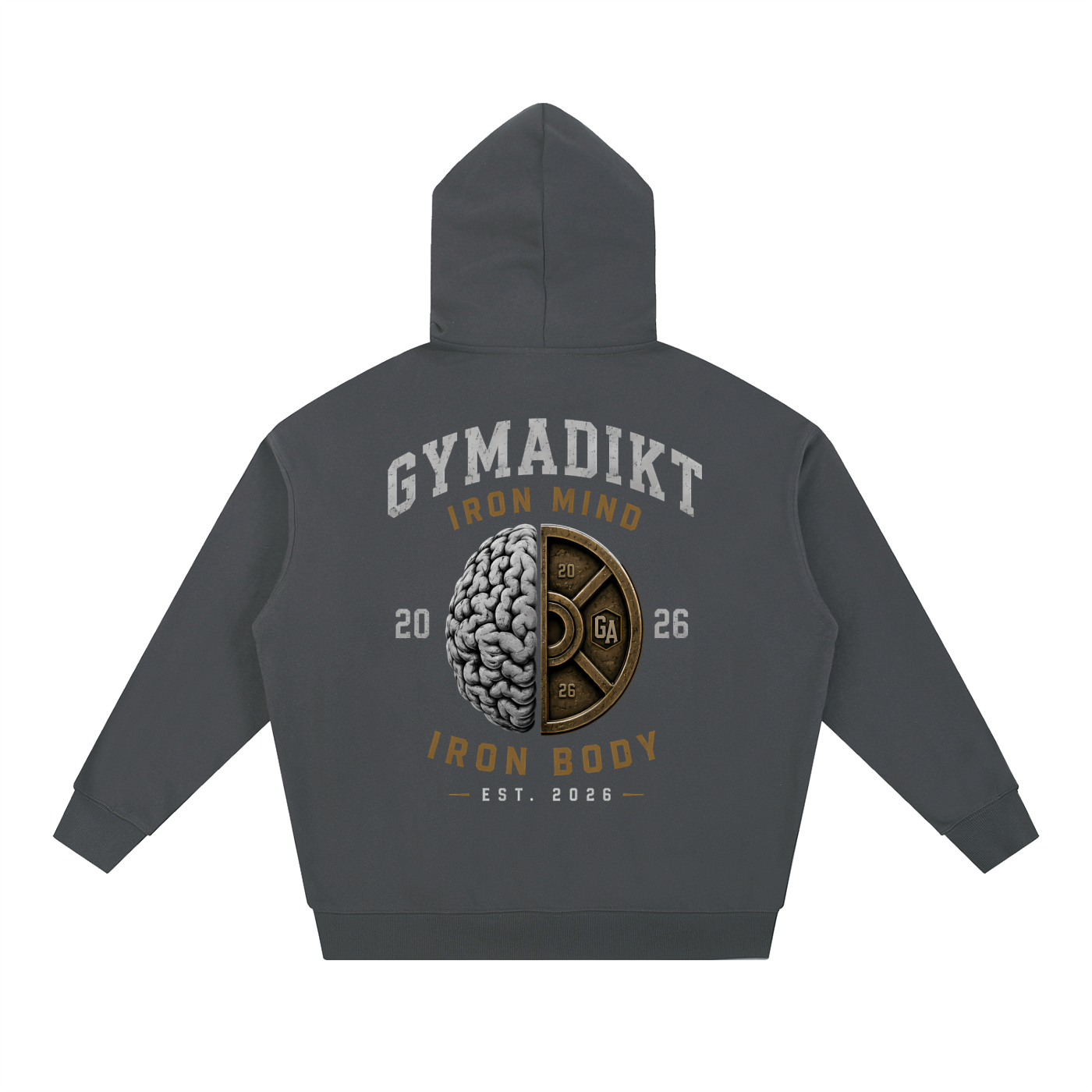 GYMADIKT Iron Mind Iron Body Oversized Hoodie