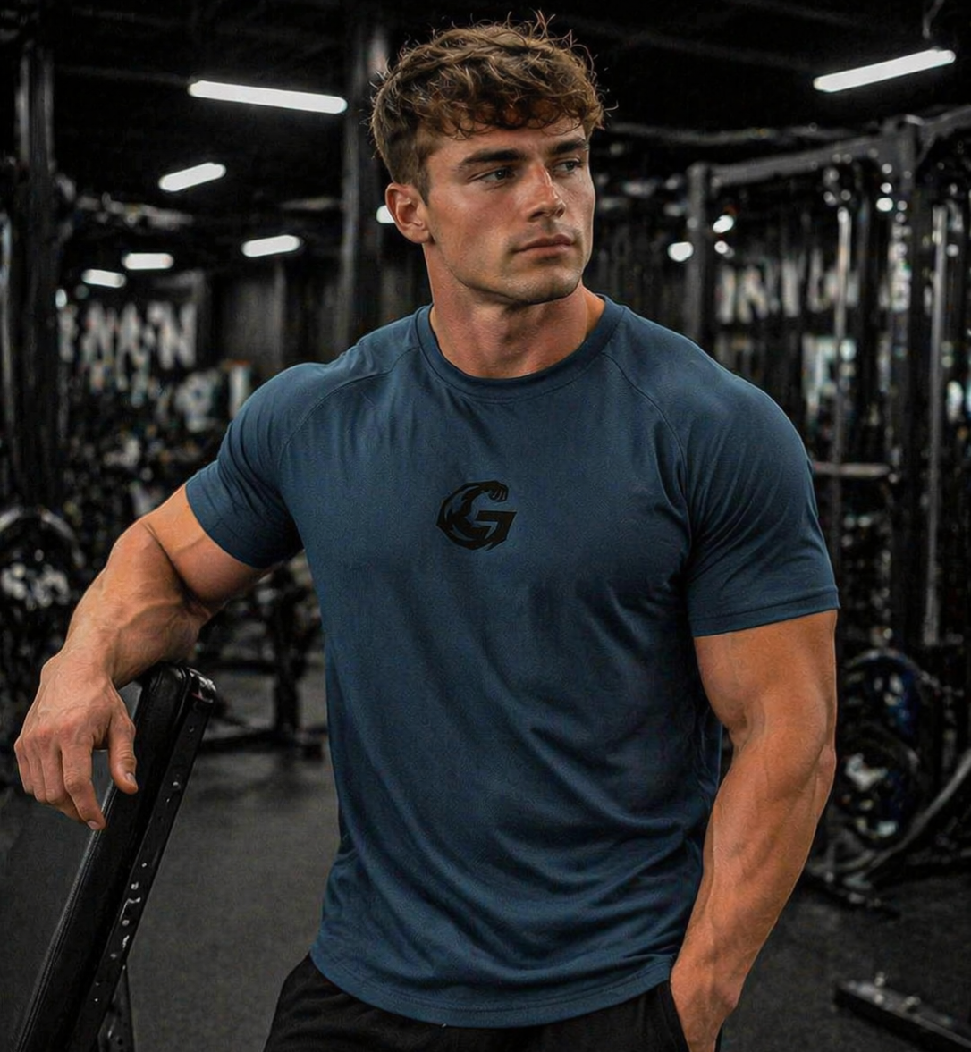 GYMADIKT GA Performance T-Shirt – Athletic Fit Gym Wear