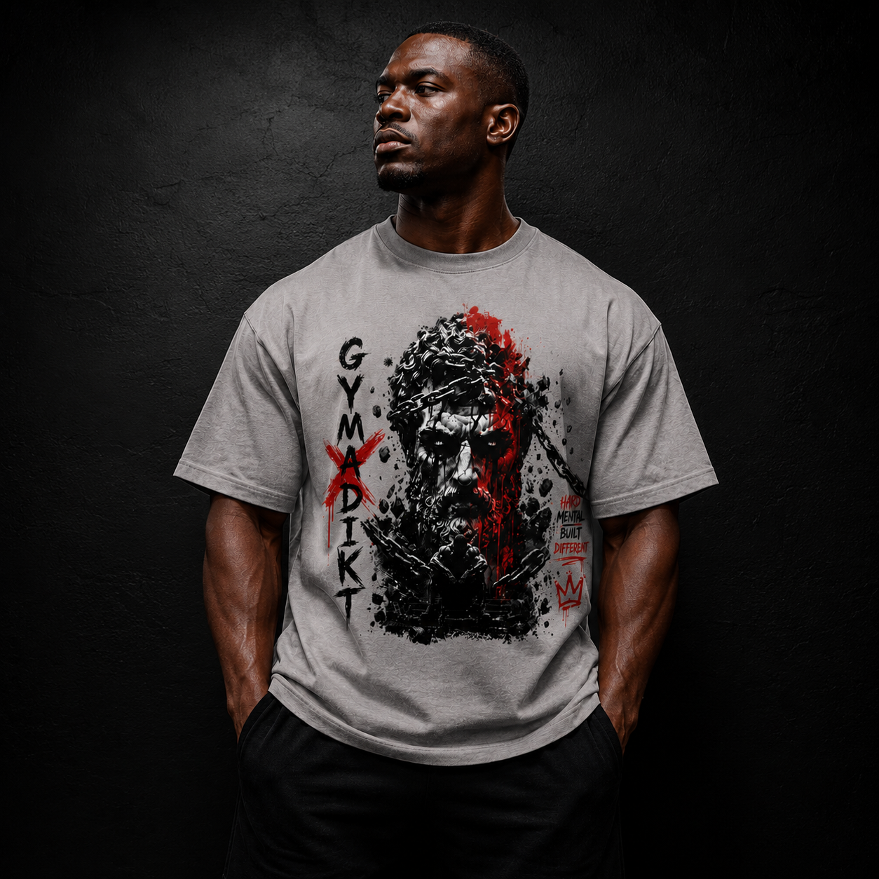 GYMADIKT Chains of Discipline Oversized Gym T-Shirt