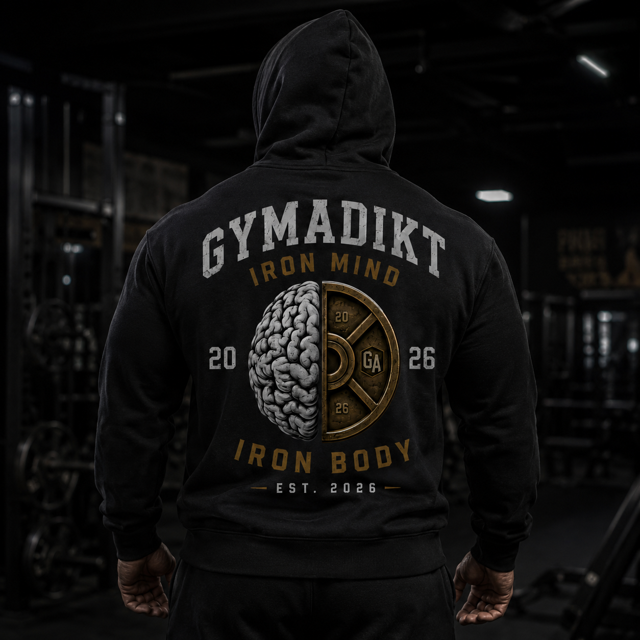 GYMADIKT Iron Mind Iron Body Oversized Hoodie
